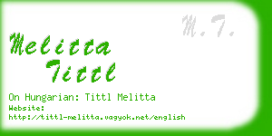 melitta tittl business card